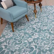 Company C: Camellia Rug Aqua