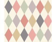Cole & Son WP: Whimsical Punchinello 103/2009.CS.0 Coral and Green