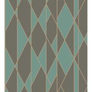 Cole & Son: Oblique 105/11048.CS.0 Teal and Black