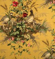 Scalamandre: Edwin's Covey Linen Print SC 0005 16310 Multi on Mustard 