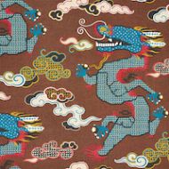 Schumacher: Magical Ming Dragon 178592 Brown