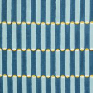Molly Mahon for Schumacher: Luna Hand Block Print 179281 Blue & Turmeric