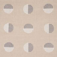 Schumacher: Ando Hand Block Print 180002 Ivory & Charcoal on Natural