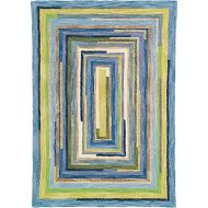 Company C: Concentric Squares Rug Sky