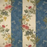 Scalamandre: Villa Lante Stripe CL 0005 26401 Multi on Prussian Blue & Bisque