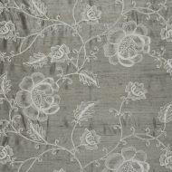 Scalamandre: Flowdery CL 0002 26818 White on Grey