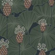 Schumacher: Umbrella Leaves 3119 Navy