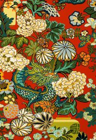 Schumacher: Chiang Mai Dragon Wallcovering 5001061 Lacquer 