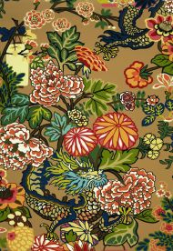 Schumacher: Chiang Mai Dragon Wallcovering 5001064 Mocha