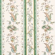 Schumacher: Elena Paisley Stripe WP 5012890 Green