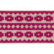 Schumacher: Talitha Tape 70648 Fuchsia on Natural