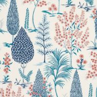 Schumacher: Pandora Embroidery 74170 Delft & Rose