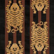 Schumacher: Jokhang Tiger Velvet 77232 Brown & Black