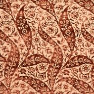 Schumacher: Saz Paisley Silk Velvet 80781 Terracotta