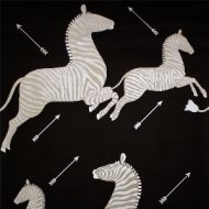 Scalamandre: Zebras Wallpaper SC 0009 WP81388M Black & Silver