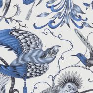 Clarke & Clarke: Audubon Print F1108/01.CAC.0 Blue