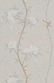 GP&J Baker: Peony & Blossom WP BW45066.3.0 Soft Aqua