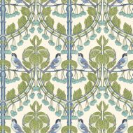 GP&J Baker: Birds & Cherries WP BW45100.2.0 Green/Blue