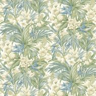 GP&J Baker: Trumpet Flowers WP BW45103.2.0 Blue/Green