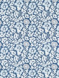 Grey Watkins for Scalamandre: Maiden Floral GW 0003 16629 Denim