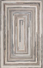 Company C: Concentric Squares Rug Gray