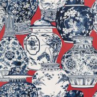 Lee Jofa: Pandan Paper WP P2020108.1950.0 Chili/Blue