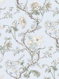 Scalamandre: Andrew Jackson Floral SC 0003 WP88432 Skylight