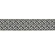 Scalamandre: Labyrinth Embroidered Tape SC 0005 T3319  Noir