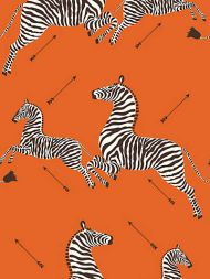 Scalamandre: Zebras Vinyl Wallpaper SC 0012 WP81388MV Orange