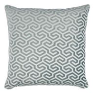 Schumacher: Ming Fret Velvet 22" Pillow SO7310006 Mineral