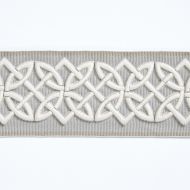 Scalamandre: Celtic Embroidered Tape SC 0005 T3282 Silver Grey